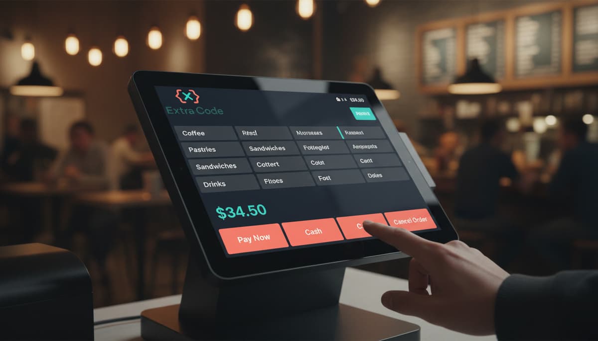 POS tactil en uso en restaurante o comercio