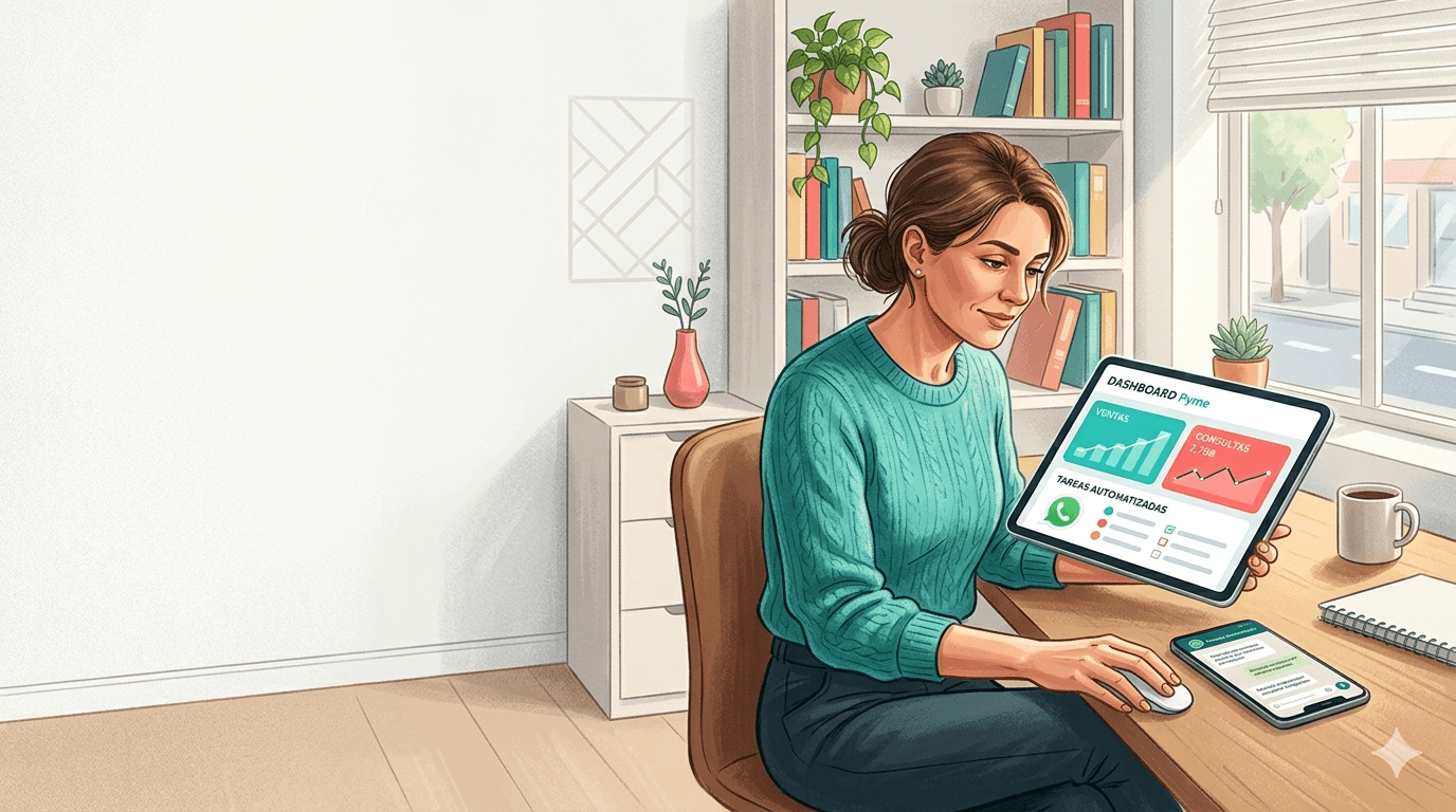 Escena de soluciones digitales para pequenas empresas